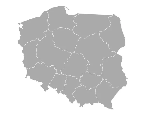 Mapa Polski — Wektor stockowy