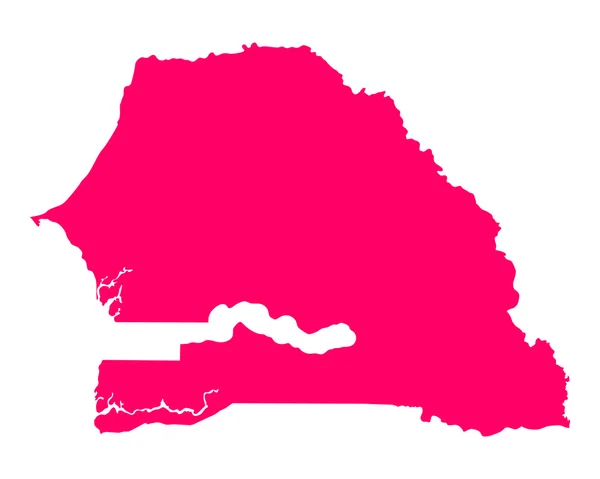 塞内加尔的地图 — 图库矢量图片