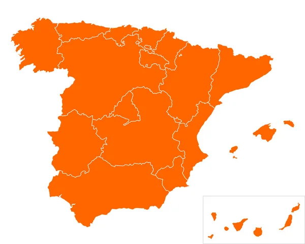 Карта Испании — стоковый вектор