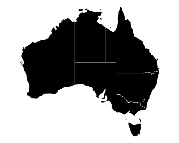 Mapa online de Australia — Vector de stock