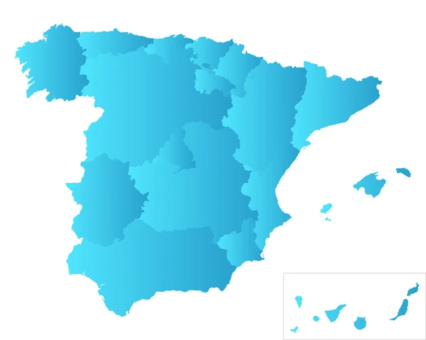 Mapa de España — Vector de stock