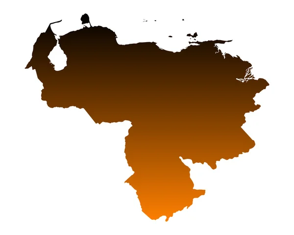 Karte von venezuela — Stockvektor