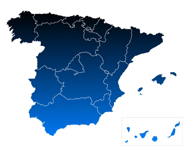 Mapa de España — Vector de stock