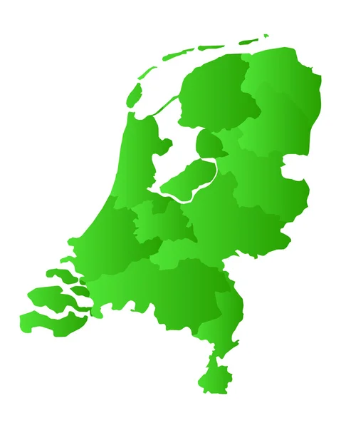 Kaart van Nederland — Stockvector