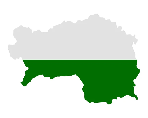 Carte et drapeau de Styrie — Image vectorielle