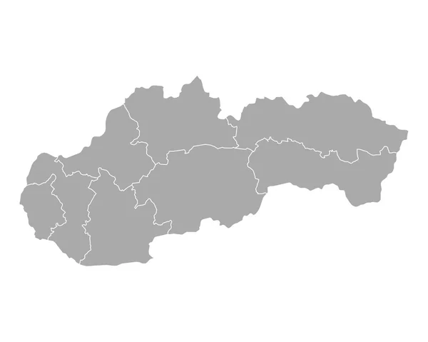 O mapa de Eslováquia —  Vetores de Stock