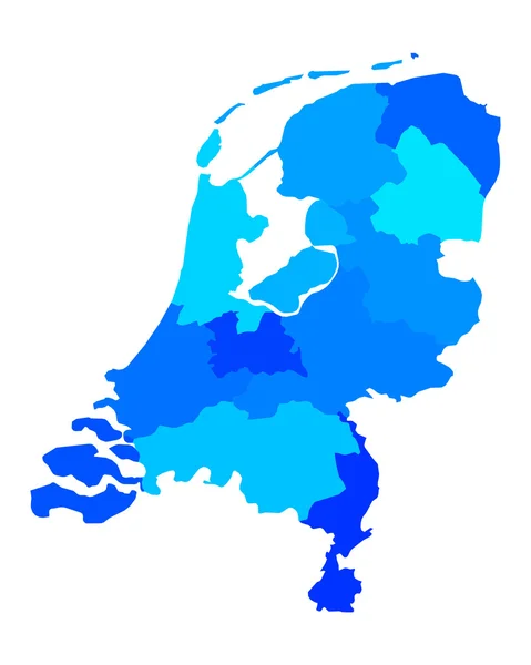 Mapa dos Países Baixos —  Vetores de Stock