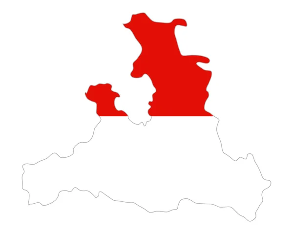 地图和国旗的萨尔茨堡 — 图库矢量图片