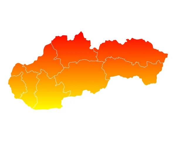 斯洛伐克的地图 — 图库矢量图片