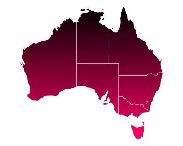 Mapa Australii — Wektor stockowy