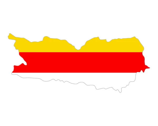 Carte et drapeau de Carinthie — Image vectorielle