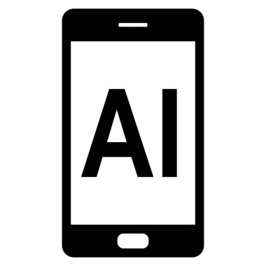Vektör illüstrasyon olarak yapay zeka ve akıllı telefon