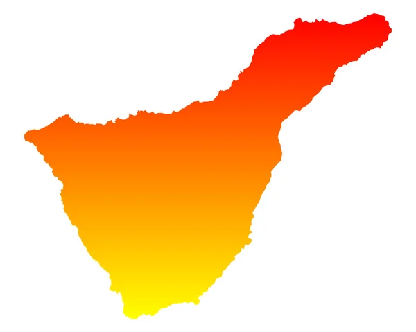 Map of Tenerife — Stock Vector
