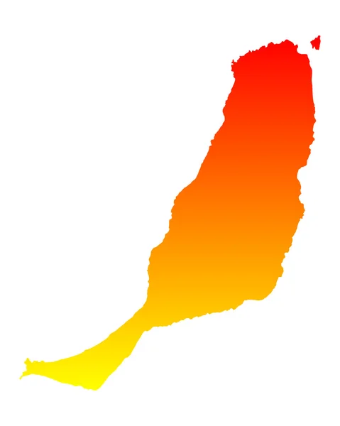 Fuerteventura térképén — Stock Vector