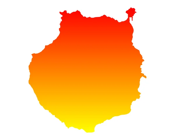 Karte von Gran Canaria — Stockvektor