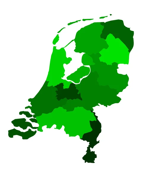 Mappa dei Paesi Bassi — Vettoriale Stock