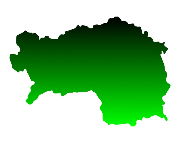 La mappa di styria — Vettoriale Stock