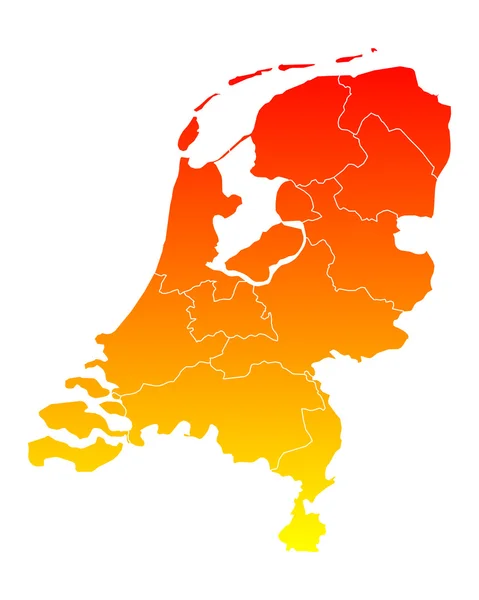Mapa de thr Países Baixos —  Vetores de Stock