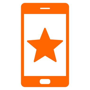 Vektör illüstrasyonu olarak yıldız ve akıllı telefon