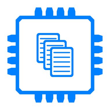 Vektör illüstrasyonu olarak belge ve çip