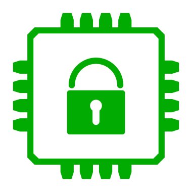 Vektör çizimi olarak çip ve çipi kilitle