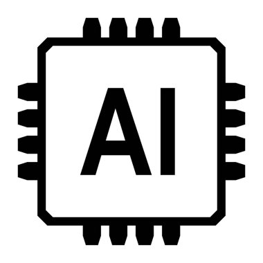 Vektör illüstrasyon olarak yapay zeka ve çip