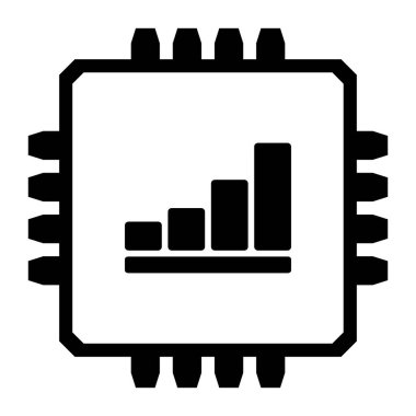 Çizelge ve çip vektör illüstrasyonu olarak