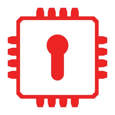 Vektör çizimi olarak çip ve çipi kilitle