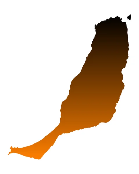 O mapa de Fuerteventura —  Vetores de Stock