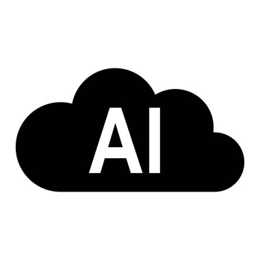 Vektör illüstrasyon olarak yapay zeka ve bulut