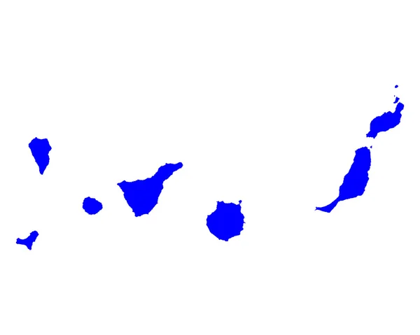 Mapa das Ilhas Canárias —  Vetores de Stock