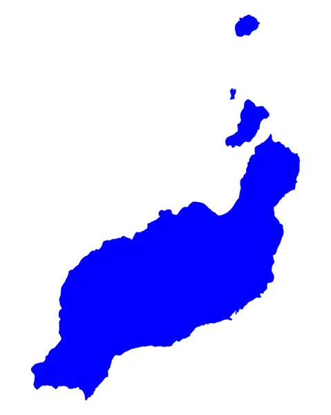 Mapa lanzarote — Wektor stockowy