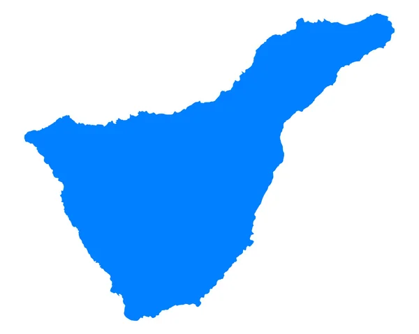 La mappa di Tenerife — Vettoriale Stock
