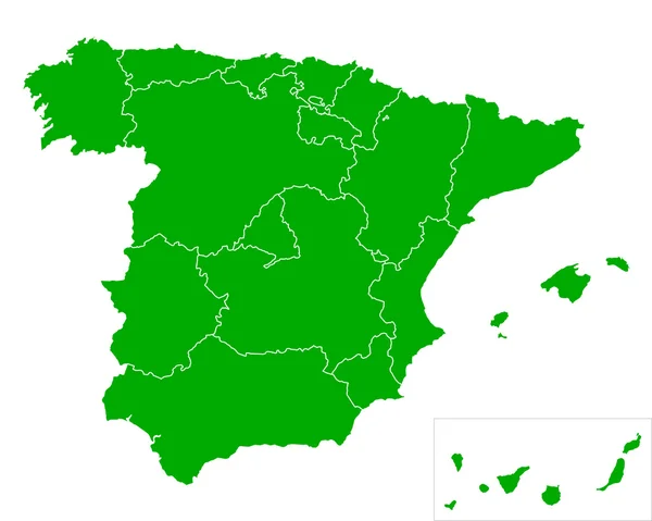 Carte de l'Espagne — Image vectorielle