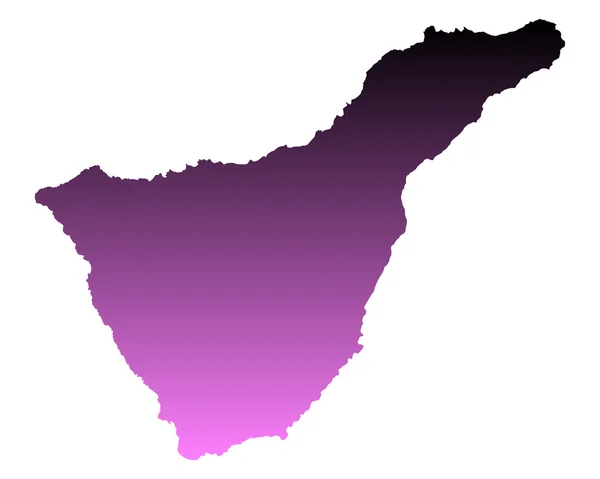 La carte de Tenerife — Image vectorielle