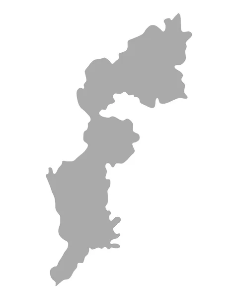 Mapa Burgenlandu — Stockový vektor