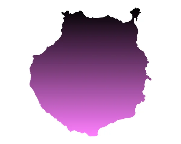 Mapa Gran Canaria — Stockový vektor