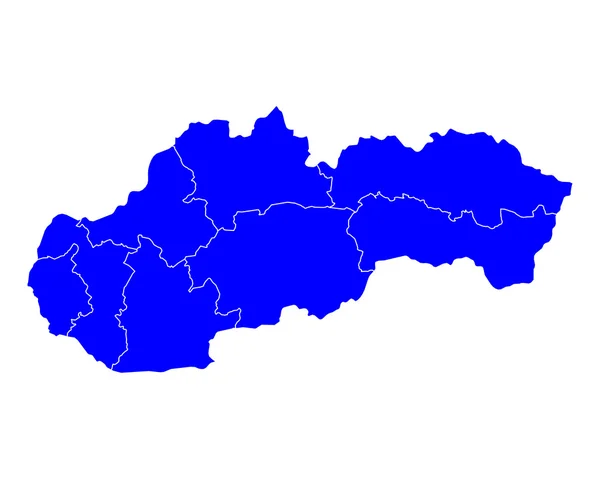 Karte der Slowakei — Stockvektor