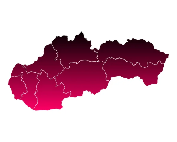 La carte de Slovaquie — Image vectorielle