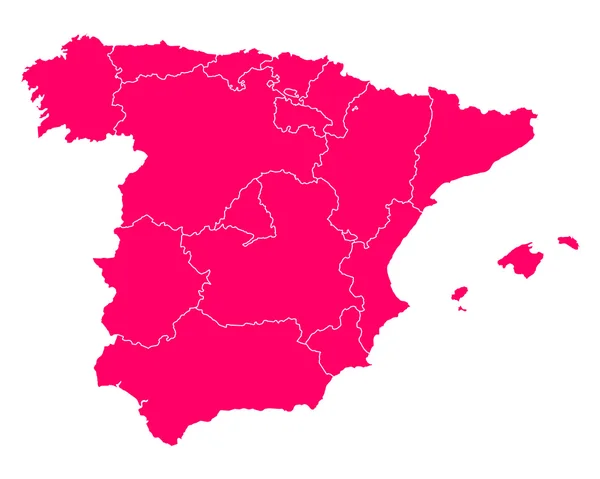Spanyolország Térkép — Stock Vector