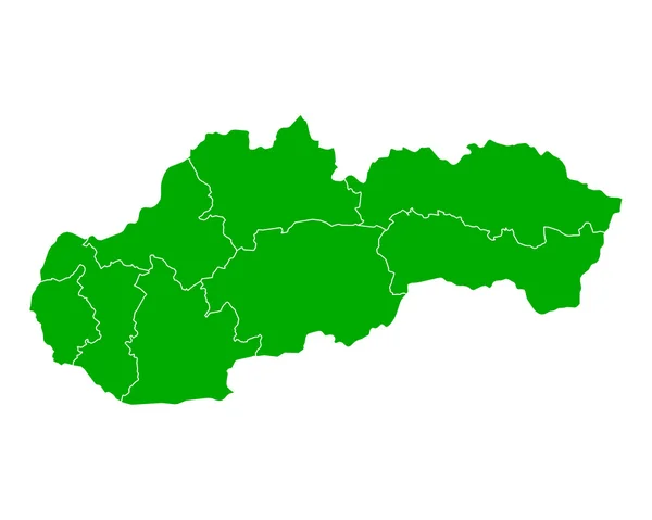 Peta Slowakia. - Stok Vektor