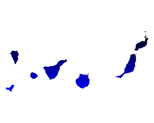 匹配的加那利群岛电子地图 — 图库矢量图片