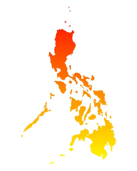 Mapa de philippines — Vector de stock