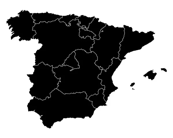 Carte de l'Espagne — Image vectorielle