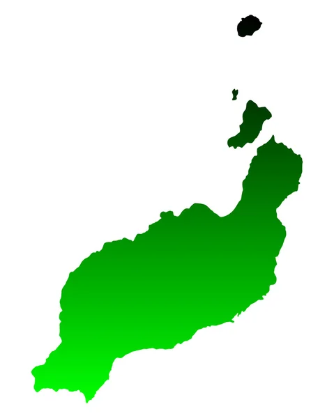 Peta Lanzarote - Stok Vektor