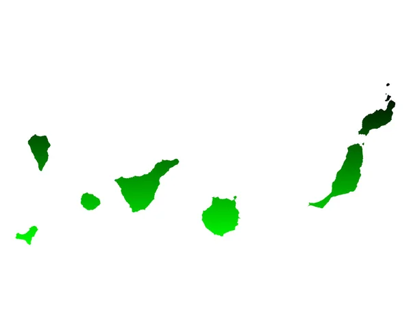 匹配的加那利群岛电子地图 — 图库矢量图片