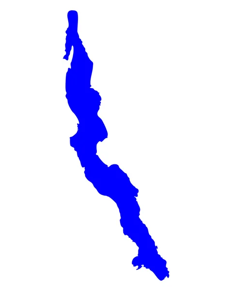 Carte du lac Tanganyika — Image vectorielle