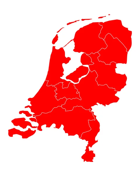 Kaart van thr Nederland — Stockvector