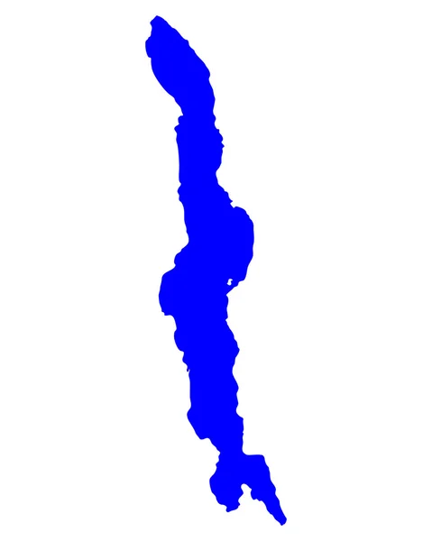 Kaart van Lake Malawi — Stockvector