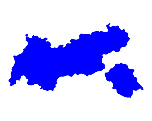 Mappa del Tirolo — Vettoriale Stock